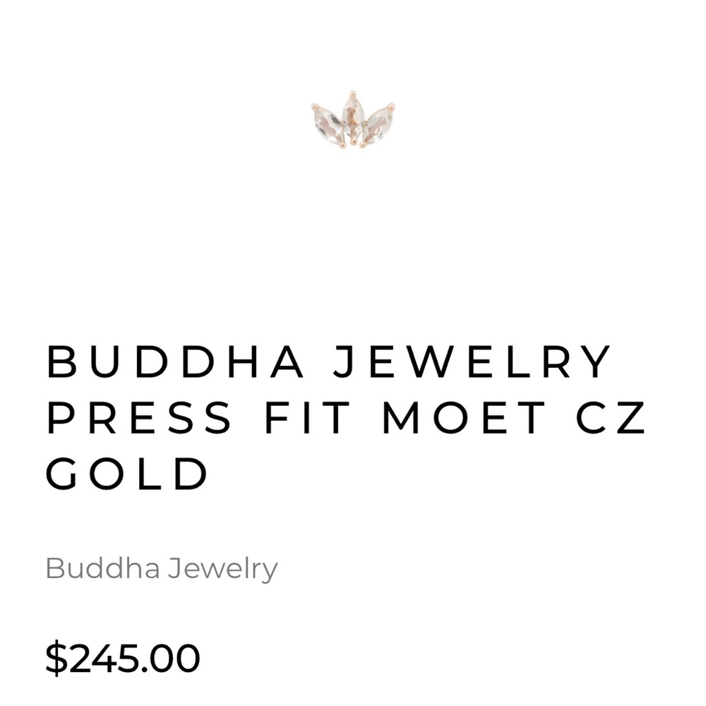 Buddha Jewelry Gold Moet CZ Earring